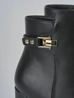 Stivaletti tacco 7cm pelle nero