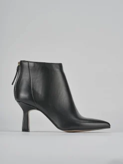 Stivaletti tacco 5cm pelle nero