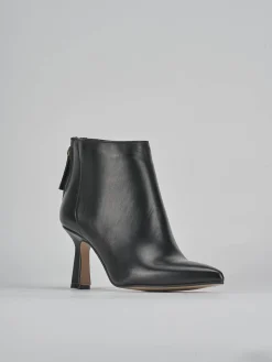 Stivaletti tacco 5cm pelle nero