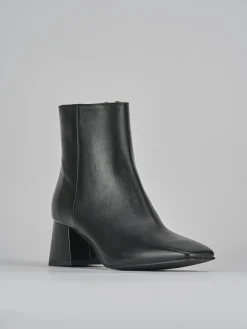 Stivaletti tacco 6cm pelle nero