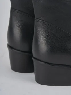 Stivaletti tacco 3cm pelle nero