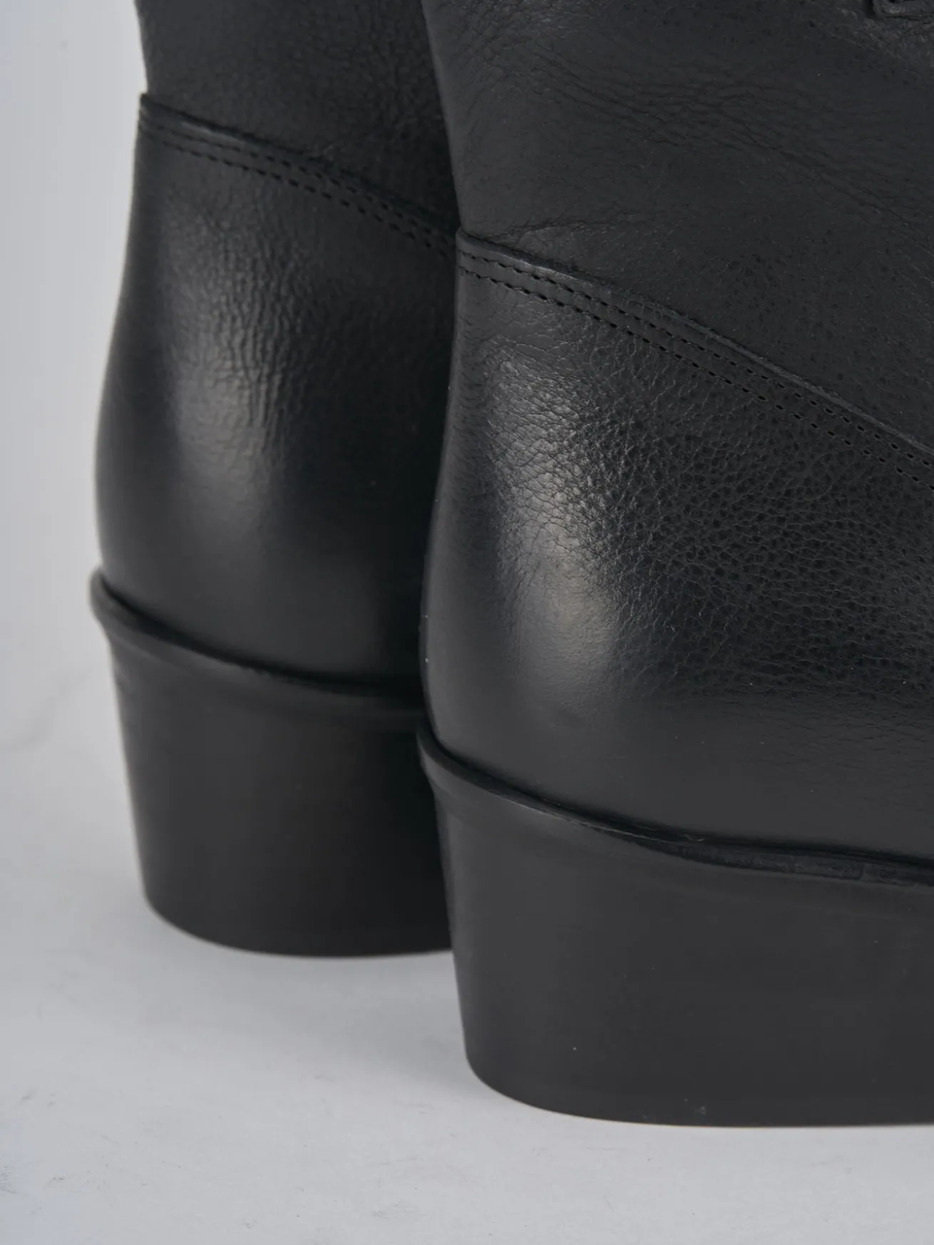 Stivaletti tacco 3cm pelle nero