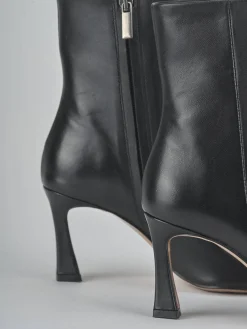 Stivaletti tacco 8cm pelle nero