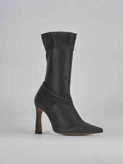 Stivaletti tacco 9cm pelle nero