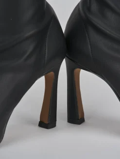 Stivaletti tacco 9cm pelle nero