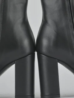 Stivaletti tacco 9cm pelle nero