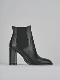 Stivaletti tacco 9cm pelle nero