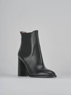 Stivaletti tacco 9cm pelle nero