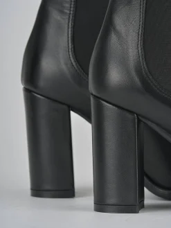 Stivaletti tacco 9cm pelle nero