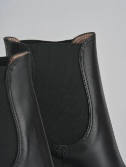 Stivaletti tacco 9cm pelle nero