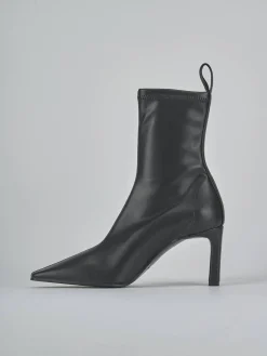 Stivaletti tacco 8cm pelle nero