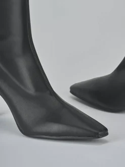 Stivaletti tacco 8cm pelle nero