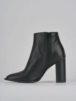 Stivaletti tacco 8cm pelle nero