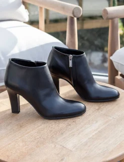Stivaletti tacco 9cm pelle nero