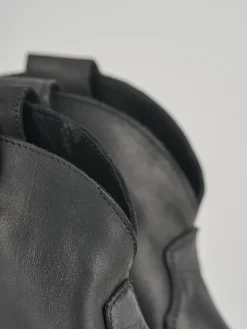 Stivaletti tacco 4cm pelle nero