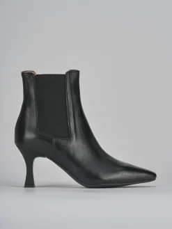 Stivaletti tacco 7cm pelle nero