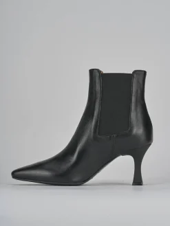 Stivaletti tacco 7cm pelle nero