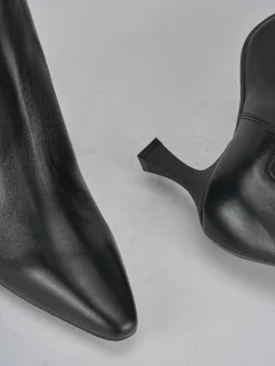 Stivaletti tacco 7cm pelle nero