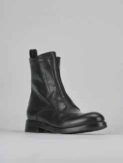 Stivaletti tacco 2cm pelle nero