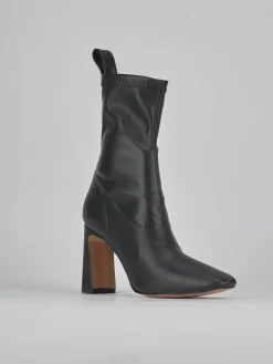 Stivaletti tacco 9cm pelle nero