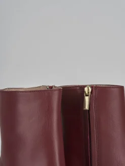 Stivaletti tacco 8cm pelle bordo'