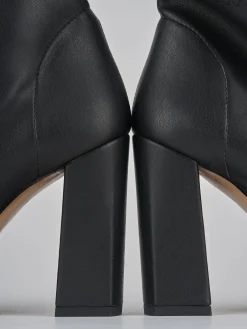 Stivaletti tacco 9cm pelle nero