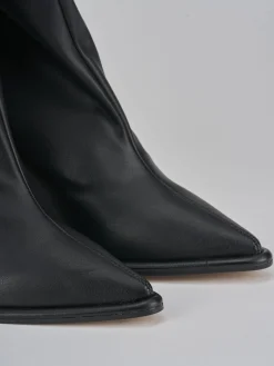 Stivaletti tacco 9cm pelle nero