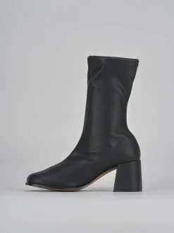 Stivaletti tacco 7cm pelle nero