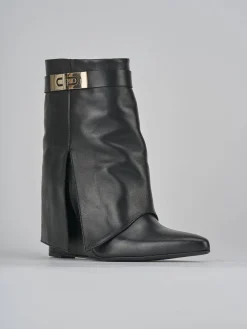 Stivaletti tacco 9cm pelle nero