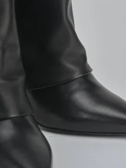 Stivaletti tacco 7cm pelle nero