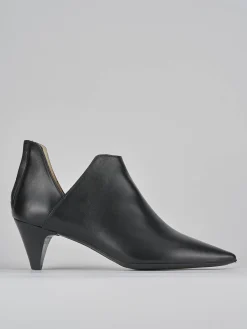 Stivaletti tacco 5cm pelle nero