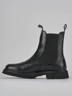 Stivaletti tacco 2cm pelle nero