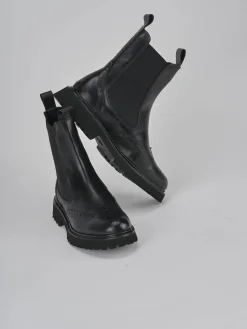 Stivaletti tacco 2cm pelle nero