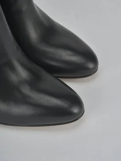 Stivaletti tacco 8cm pelle nero