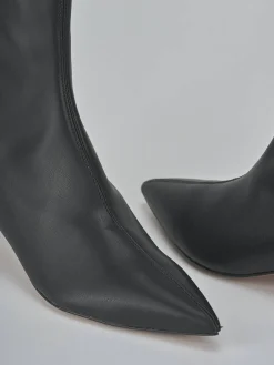 Stivaletti tacco 5cm pelle nero