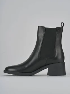 Stivaletti tacco 3cm pelle nero