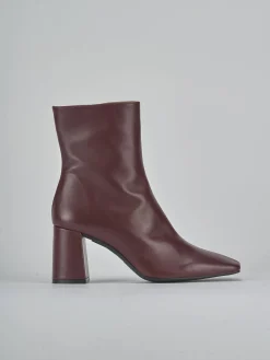 Stivaletti tacco 7cm pelle bordo'