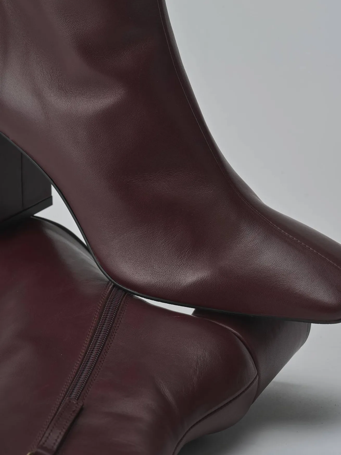 Stivaletti tacco 7cm pelle bordo'