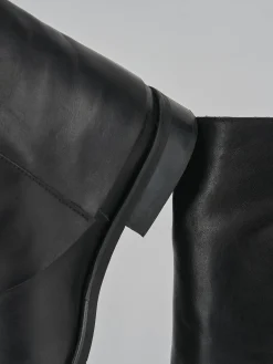 Stivaletti tacco 2cm pelle nero