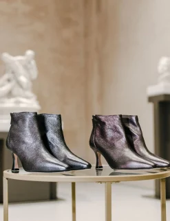 Stivaletti tacco 7cm pelle testa