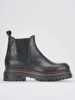 Stivaletti tacco 2cm pelle nero