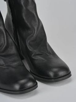 Stivaletti tacco 7cm pelle nero