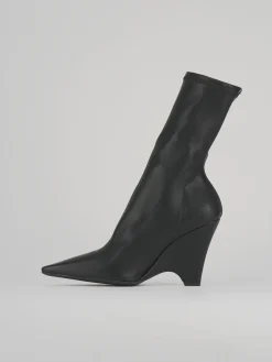 Stivaletti tacco 9cm pelle nero