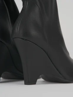 Stivaletti tacco 9cm pelle nero