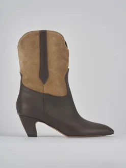 Stivaletti tacco 5cm pelle testa