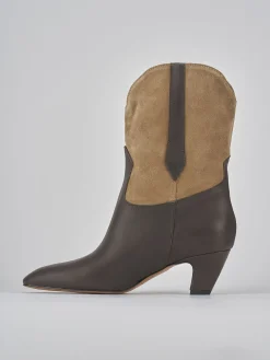 Stivaletti tacco 5cm pelle testa