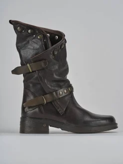 Stivaletti tacco 3cm pelle testa