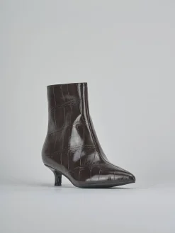 Stivaletti tacco 5cm pelle sostenibile testa