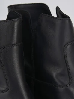 Stivaletti tacco 2cm pelle nero