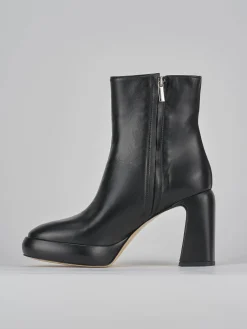 Stivaletti tacco 9cm pelle nero